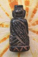 🐯 Amulette Lersi ancienne en résine végétale noire