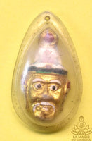 Petite amulette masque de Lersi peinte à la main (années 1990) La Magie du Bouddha.