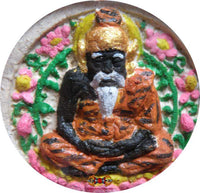 Grande amulette peinte du Lersi noir. La Magie du Bouddha.
