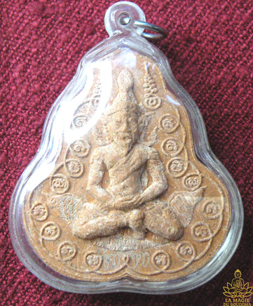 Amulette Thai Phor-Poo Lersi Singha Saming Praï (Run Jakkaphat Narai) - Très Vénérable LP Kallong. La Magie du Bouddha.