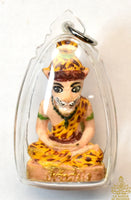 Amulette Lersi à visage de tigre – Ajarn Tawee Narai – Cire sacrée et Takrut