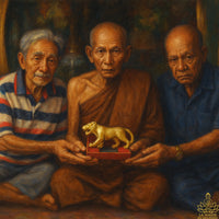 Amulette tigre doré Seuar Mahahut – Wat Nong Nam Som (Ayutthaya, 2008)