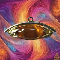 Pendentif Shiva Lingam Cristal des Nāgas et argent | Amulette Ésotérique