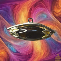 Pendentif Shiva Lingam Cristal des Nāgas et argent | Amulette Ésotérique