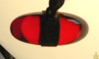 Pendentif unique Shiva Lingam en cristal rouge des Nāgas – Monture argent