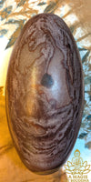 Shiva Lingam bicolore et tigré en pierre naturelle de 5,5 kg