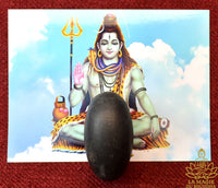 Shiva Lingam noirs authentiques en pierre polie (trois tailles disponibles) La Magie du Bouddha.
