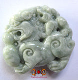 Pendentif en jade Chinois Lion de Fo.