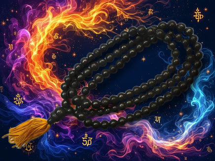 Grand chapelet look phrakham en Kod Lek Lai (hématite rituelle ancienne) – Lignée Wat Tham Faed La Magie du Bouddha.