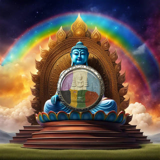 Amulette double face multicolore de Luang Phor Ban Laem – Wat Phet Samut Worawihan (2009) La Magie du Bouddha.