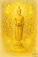 Grande amulette du Bouddha debout Luang Phor Ban Laem – Roon Ruay Than Ta Hen (2007)