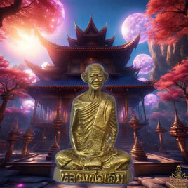 Statuette vintage Luang Phor Chaem – Wat Chalong (fin années 70 – début 80)