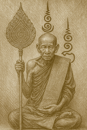 Statuette vintage Luang Phor Chaem – Wat Chalong (fin années 70 – début 80) La Magie du Bouddha.