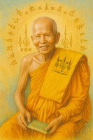 Amulette noire du Bouddha de fortune Phra Sanghajai – Luang Phor Djoy Jantasuwanno du Wat Sri-Uthumhön