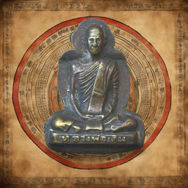 Amulette originale en bronze de Luang Phor Doem – Bords non découpés – Wat Nong Pho