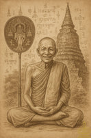 Amulette ancienne Phra Somdej Saiyid – Luang Por Khan Inthapanyo (Wat Nok Krachap, Ayutthaya)