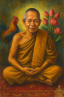 Amulette du Premier Sermon du Bouddha aux Cinq Ascètes bénie par le Très Vénérable Luang Phor Koon Parisutho.