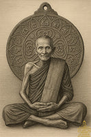 Médaille bénie (Roon Sang Mondop, 1992) – Luang Phor Krak Suwannasaro – Wat Amphawan (Lopburi)