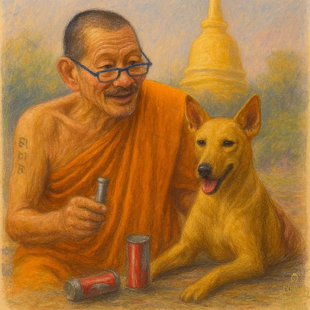 🐕 Takut de protection des animaux – Création de Luang Pu Mahasila (Wat Phosi Saab – Kalasin) La Magie du Bouddha.
