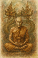 Grande amulette Nagaraj – Luang Phor Moon Tithasilo (Wat Banjan, Si Saket)