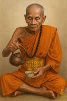 Amulette Phra Kling Ka Nam Cha – Théière de moine Phra Siwali – Luang Phor Moon Tithasilo – Wat Banjan (Sri Saket)