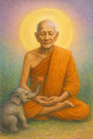 Amulette Phra Somdej – Luang Phor Perm (Wat Pom Kaew) – Édition limitée 2002 avec photo au dos