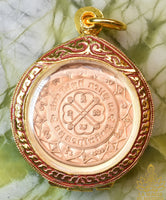 ☸ Amulette Dharmachakra - Très Vénérable Luang Phor Poon La Magie du Bouddha.