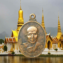 🪙 Médaille ancienne de Luang Phor Sim Utajaro – Wat Tham Pha Plong (Chiang Mai, 1978)