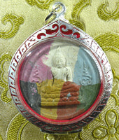 Multicolored Thai amulet of Buddha Luang Phor Sothorn - Wat Sothonwararam Worawihan.
