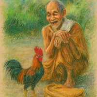 Phra Khunpen en terre cuite dorée – Très Vénérable Luang Phor Suwang du Wat Praï Pathanna.