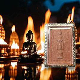 Amulette du Bouddha debout Luang Phor Wat Ban Laem – Wat Phet Samut Worawihan (Samut Songkhram)