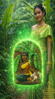 Amulette Mae Nang Tanee de souhait et charme par le vénérable Acharn Lek Suphan La Magie du Bouddha.