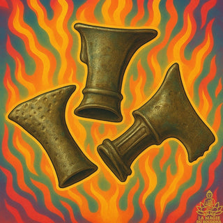 Fers de hachettes votives en bronze ancien – Sukhothaï. La Magie du Bouddha.
