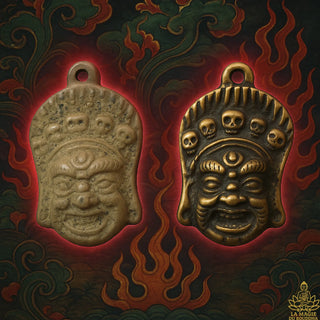 🔥 Amulettes protectrices tibétaines Thogchag de Mahakala (laiton – version neuve ou patinée) La Magie du Bouddha.