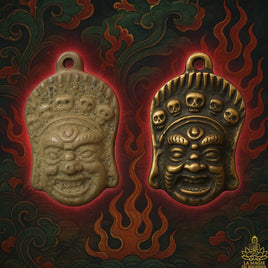 🔥 Amulettes protectrices tibétaines Thogchag de Mahakala (laiton – version neuve ou patinée)