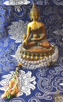 Chapelet Mala Tibétain en Cristal Spatika – Ornements Tigre et Dorje La Magie du Bouddha.