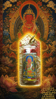 Amulette mantra du Bouddha de longue vie (Amitayus). La Magie du Bouddha.