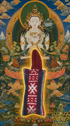 Amulette Tibétaine mantra de Vajrasattva - Style Bouthanais. La Magie du Bouddha.
