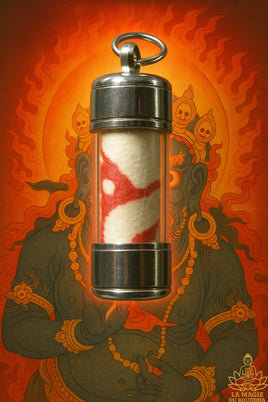 Black Mahakala Mantra Amulet - Bhutan Temple. 