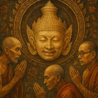 Amulette Masque de Rishi Narod (Roon Métta Mahamouni) – Wat Boonrit