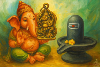 Médaille de Ganesh et Shiva Lingam - Vénérable Ajarn Khom. La Magie du Bouddha.