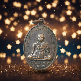 🪙 Médaille ancienne de Luang Phor Noi Phutthasong (1986) – Wat Lat Phrao, Bangkok