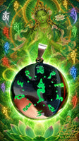 Amulette miroir magique de Tara verte Jetsun Dölma Melong - Amulette protectrice. La Magie du Bouddha.