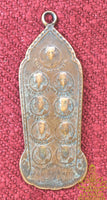 Rare médaille ancienne (1968) aux neuf Somdej - Wat Phra Sri Rattana Mahathat La Magie du Bouddha.