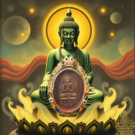 💫 Médaille Phra Pathomma Thepsana Maha Muni Sri Maha Pho Ti Lokkanat - Wat Pa Thamachat La Magie du Bouddha.