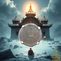 Pendentif ancienne pièce tibétaine 5 Skar du Tibet libre La Magie du Bouddha.