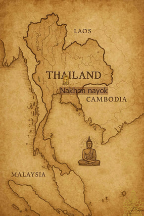 Rare amulette ancienne en bronze du Bouddha debout Phra Tawai, Bouddha du dimanche, consacrée en 1960 par Luang Phor Sanit du Wat Bua Loi La Magie du Bouddha.