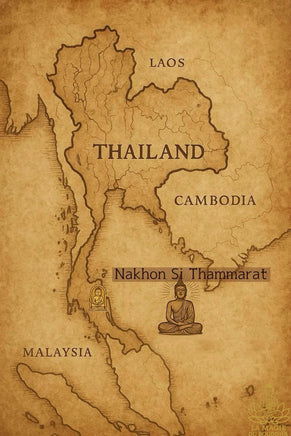 Grande amulette du Bouddha historique – Roue du Dharma Dharmachakra – Wat Phra Mahathat Woramahawihan La Magie du Bouddha.