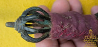 Old Tibetan nine-pronged bronze and iron dorje