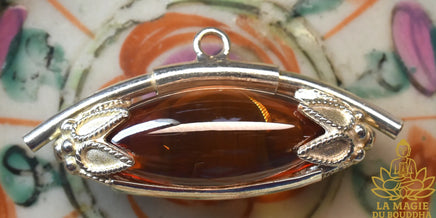 🐉 Pendentifs Lingam en cristal sacré des nâgas (diverses couleurs montés sur argent) La Magie du Bouddha.